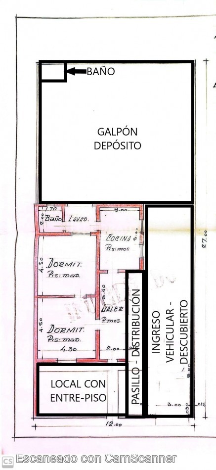 CASA + LOCAL + DEPOSITO.