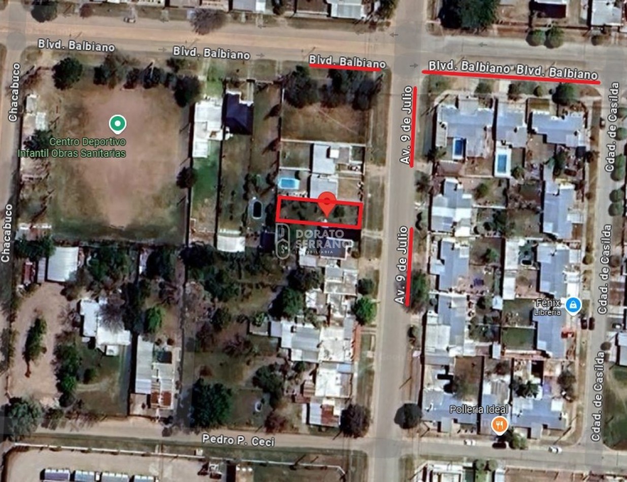 LOTE PARQUIZADO! 9 DE JULIO - CASI BALBIANO! 